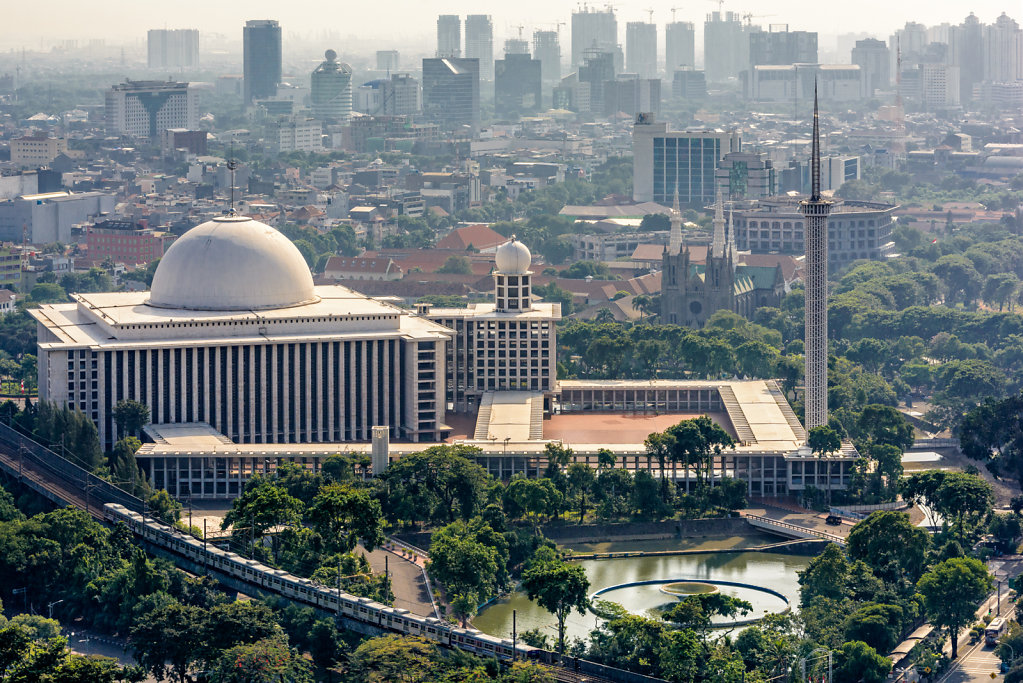 View from Monas on Istiqlal Mosque