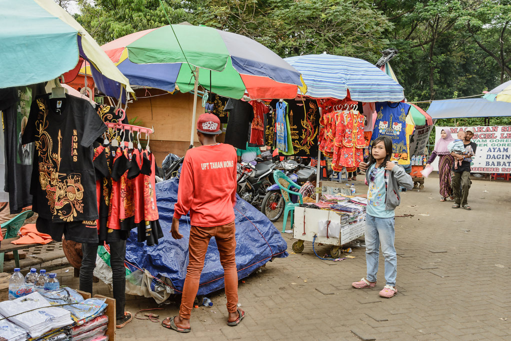 Food and Souvenirs for Sale near Monas, Jakarta.